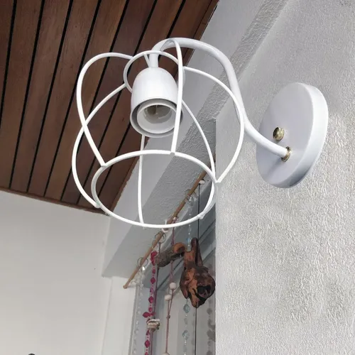 Spot Signo Jaula Mandarín De Pared 1 Luz Vintage Apto Led - Imagen 2