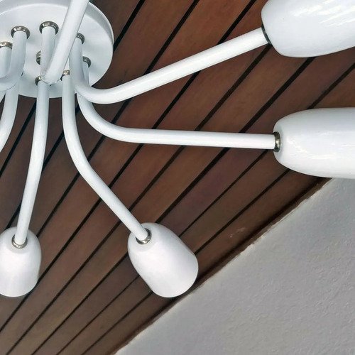 Araña Recta Aplique Moderno De Techo Vintage 8 Luces - E27 - Imagen 5