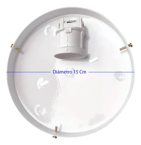 Plafón Chapa Chico 1 Luz Vidrio Boina Satinado - Apto Led - Imagen 4