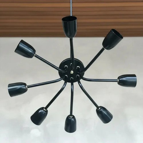 Araña Recta Aplique Moderno De Techo Vintage 8 Luces - E27 - Imagen 9