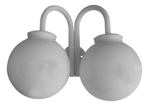 Aplique Globo Pared Ext. Decorativo Antivandalismo 2 Luces - Imagen 2