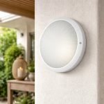 Plafón Soffit Grande 2 Luces Vidrio Estrella Satinado