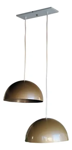 Colgante Juvenil Media Esfera 2 Luces (28 Cm) Metalizado - Imagen 6