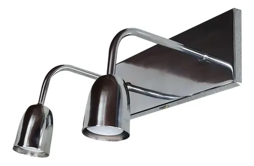 Spot Recto Metalizado Moderno Vintage 2 Luces - Apto Led E27 - Imagen 3
