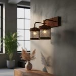 Spot Rejilla De Pared Industrial Moderno Vintage 2 Luces