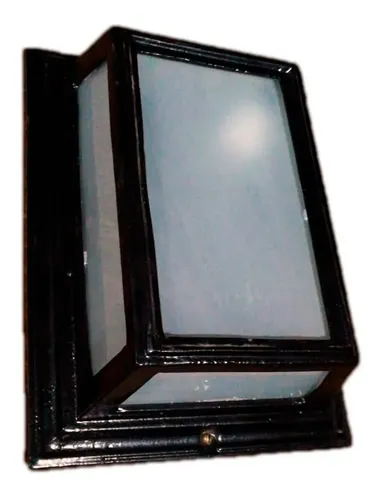 Farol Colonial Fundicion Aluminio Rectangular P/ Intemperie - Imagen 4