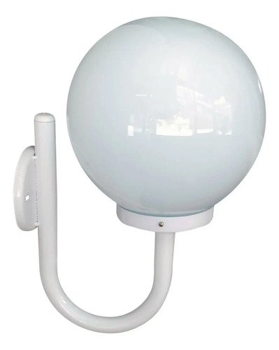 Aplique Globo Vidrio Opal 12x25 Cm Con Caño Ménsula - E27 - Imagen 15