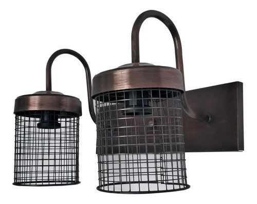 Spot Rejilla 2 Luces Moderno Vintage Apto Led - Metalizado - Imagen 3