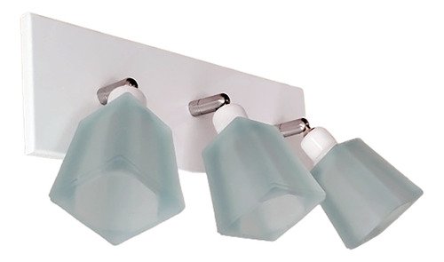 Aplique Spot Cubeto Base Rectangular Mov De Niquel 3 Luces - Imagen 12