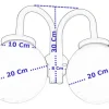Aplique Globo Jardín 20 Cm Decorativo Antivandalismo 2 Luces - Thumbnail Image 2