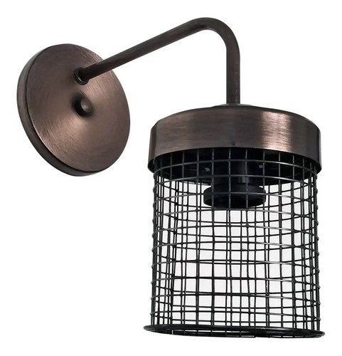 Spot Rejilla Aplique Pared Industrial Moderno Vintage Apto Led Metalizado - Imagen 3
