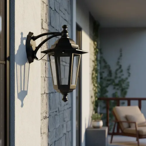 Farol Colonial Pared 6 Caras Chico Aluminio Apto Led - E27 - Imagen 1