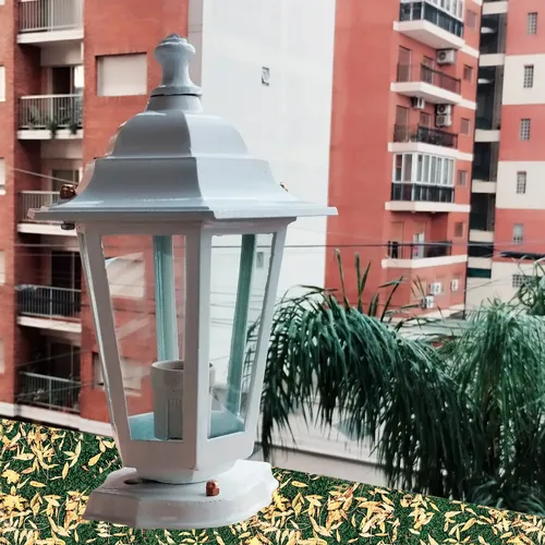 Farol Colonial 6 Caras Fundición Aluminio Para Pilar Chico - Imagen 35