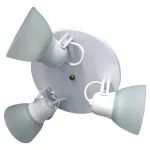 Aplique Spot Base Redonda 3 Luces Con Tulipa De Vidrio E27