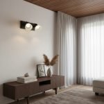 Aplique Spot Metálico Cónico Tulipa Vidrio 2 Luces - E27