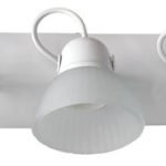 Aplique Metálico Base Rectangular 3 Luces Con Tulipa Vidrio