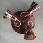 Aplique Spot Metalizado De Chapa Base Redonda 3 Luces - E27