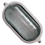Plafón De Fundición Aluminio Ovalado Grande Con Aro