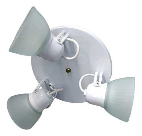 Aplique Spot Económico Metálico De 3 Luces E27 Con Tulipa De Vidrio Satinado - Imagen 11