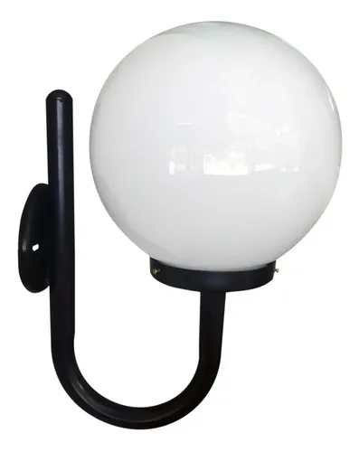 Aplique Globo Vidrio Opal 12x25 Cm Con Caño Ménsula - E27 - Imagen 4