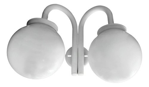 Aplique Globo Jardín 20 Cm Decorativo Antivandalismo 2 Luces - Imagen 3