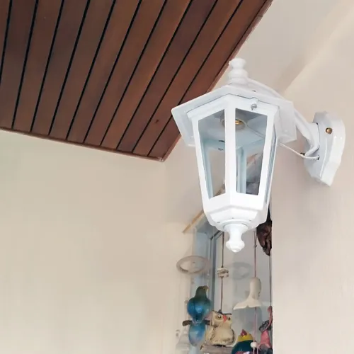 Farol Colonial De Pared 6 Caras Chico Fundición De Aluminio - Imagen 8
