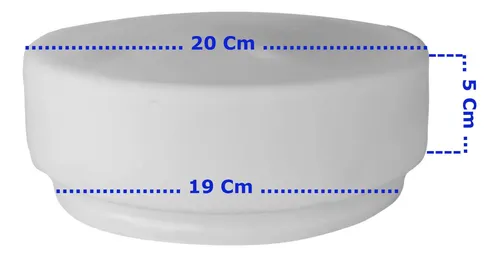 Vidrio Repuesto Satinado Plafón Grande De 20 Cm. - Imagen 7