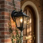 Farol Colonial Plástico 4 Caras Exterior Apto Led - E27