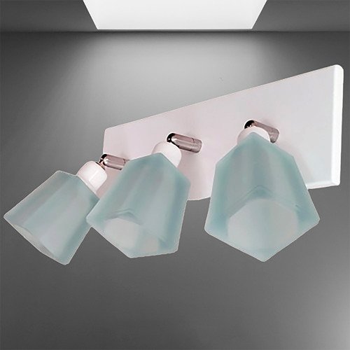 Aplique Spot Cubeto Base Rectangular Mov De Niquel 3 Luces - Imagen 11