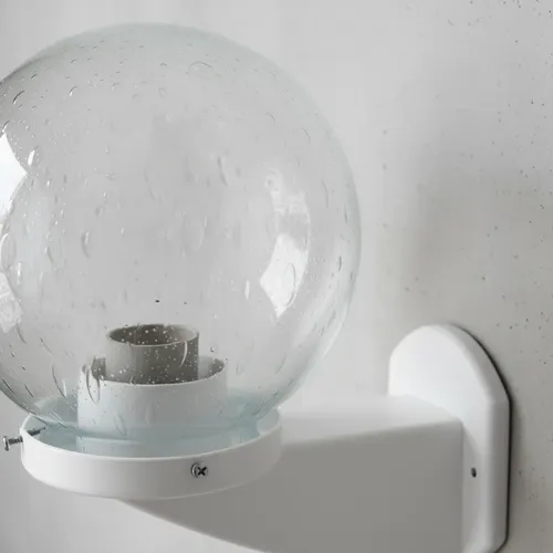 Aplique Globo Ménsula De Pared Exterior Vidrio Burbuja - E27 - Imagen 9
