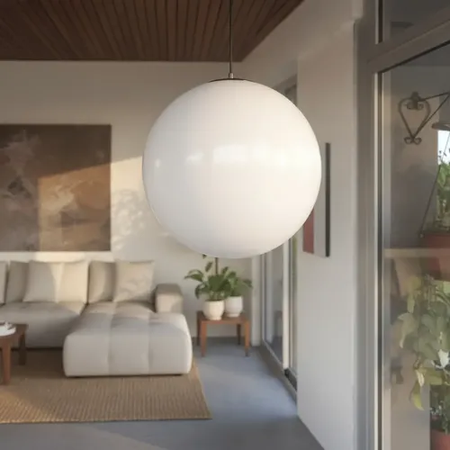 Colgante Globo Esfera Pvc Opal 45 Cm Deco Apto Led E-27 - Imagen 4
