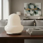Lámpara Velador Mesa Capelon Chico Opal Apto Led - E27