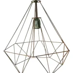Colgante Jaula Diamante Piramidal Hexagonal Doble Óxido E27