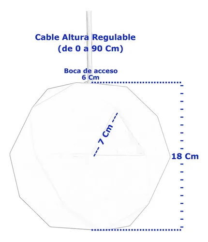 Colgante Prisma Esfera Pvc Opal Antivandálico 1 Luz - E27 - Imagen 4