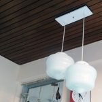 Colgante Trompo Vidrio Vintage 2 Luces Moderno Apto Led E27