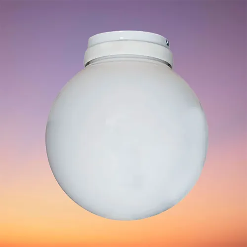 Aplique Globo Pvc 20 Cm Antivandálico De Techo Ó Pared E27 - Imagen 5