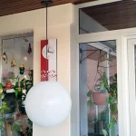 Colgante Globo Esfera Pvc Opal 40 Cm Deco Apto Led E-27
