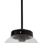 Barral Colgante 30 Cm Con Grifa Globo Vidrio 10x18 Apto Led