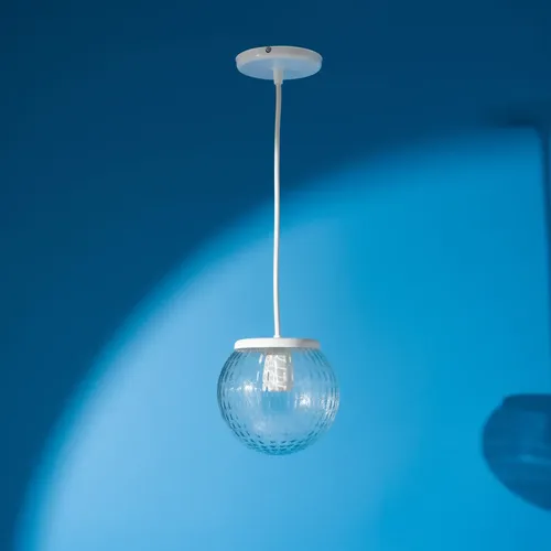 Colgante Globo 8x15 Vidrio Transparente 1 Luz - E27 - Imagen 6