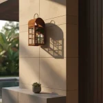 Farol Estilo Colonial Ferroviario (14) De Amurar Simil Óxido