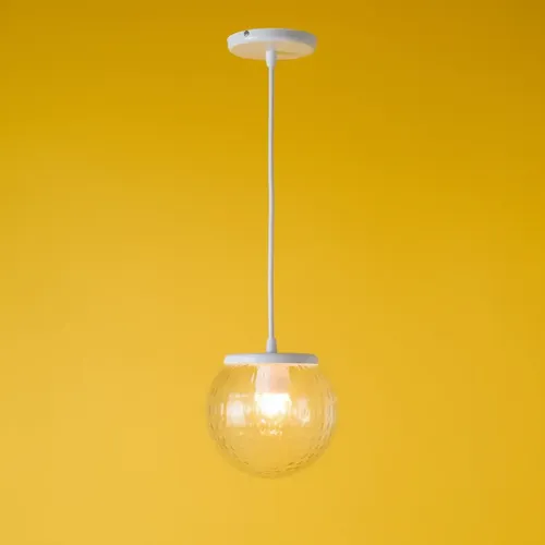 Colgante Globo 8x15 Vidrio Transparente 1 Luz - E27 - Imagen 8