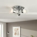 Aplique Spot Tulipa Base Redonda 3 Luces Metalizado E-27