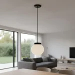 Colgante Globo Esfera Pvc Antivandálico 20 Cm Apto Led E-27
