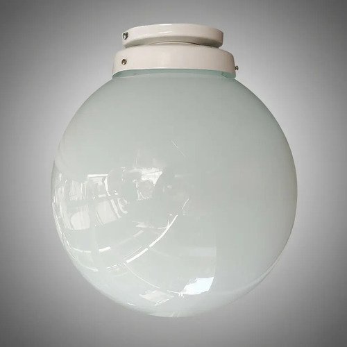 Aplique Globo Vidrio Opal 12x25cm De Techo O Pared - Imagen 8