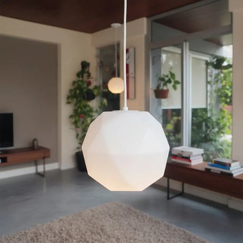 Colgante Prisma Esfera Pvc Opal Antivandálico 1 Luz - E27 - Imagen 3