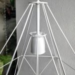 Colgante Jaula Diamante Piramidal Hexagonal Doble A/led E27