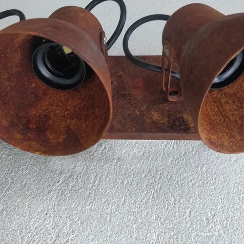 Aplique Spot Economico De Chapa 3 Luces Simil Óxido - E27 - Imagen 10