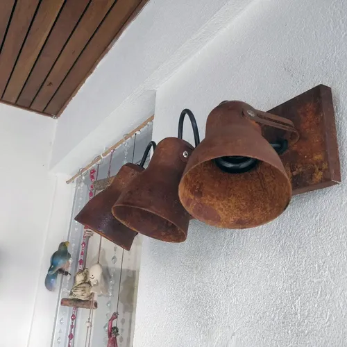 Aplique Spot Economico De Chapa 3 Luces Simil Óxido - E27 - Imagen 5