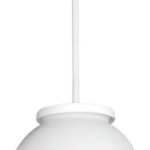 Colgante Barral 30 Cm Globo 10x18 Vidrio Opal - Apto Led