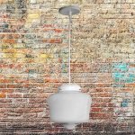 Colgante Trompo Vidrio Vintage 1 Luz Moderno - Apto Led E27